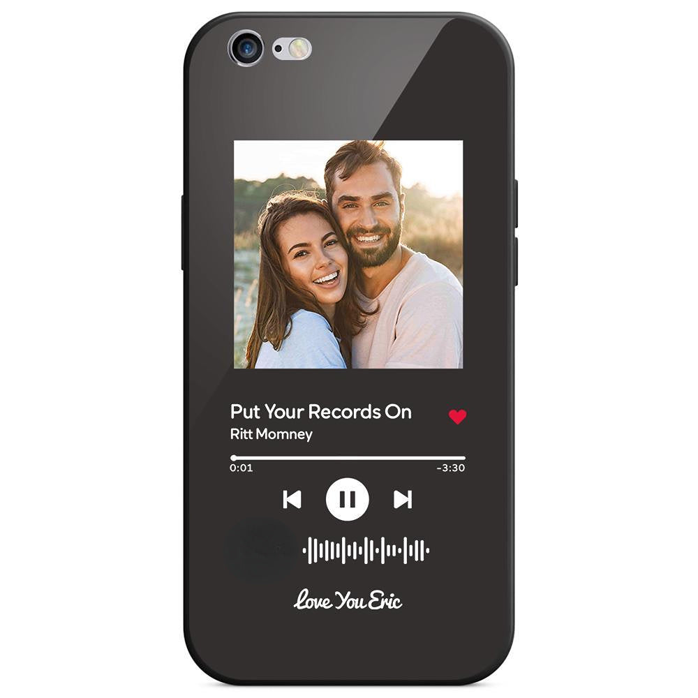 Custom Scannable Music Code Glass iPhone Cases w/ Pictures