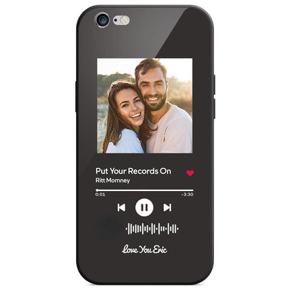 Custom Scannable Music Code Glass iPhone Cases w/ Pictures