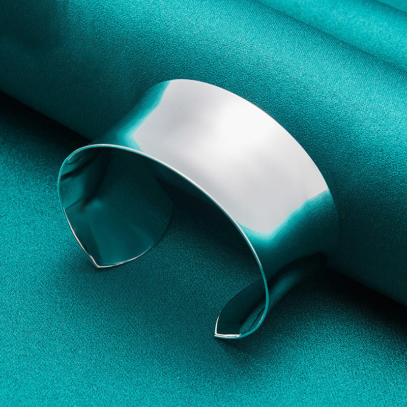 Women's Fashion Silver Smooth Adjustable Bracelet