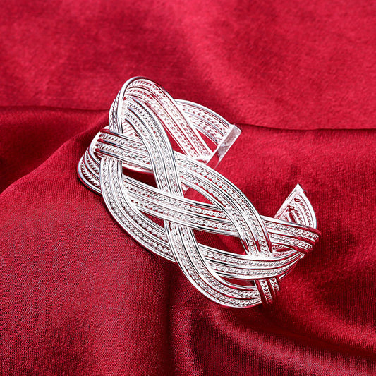 Women Fashion Silver Bangle Bracelet