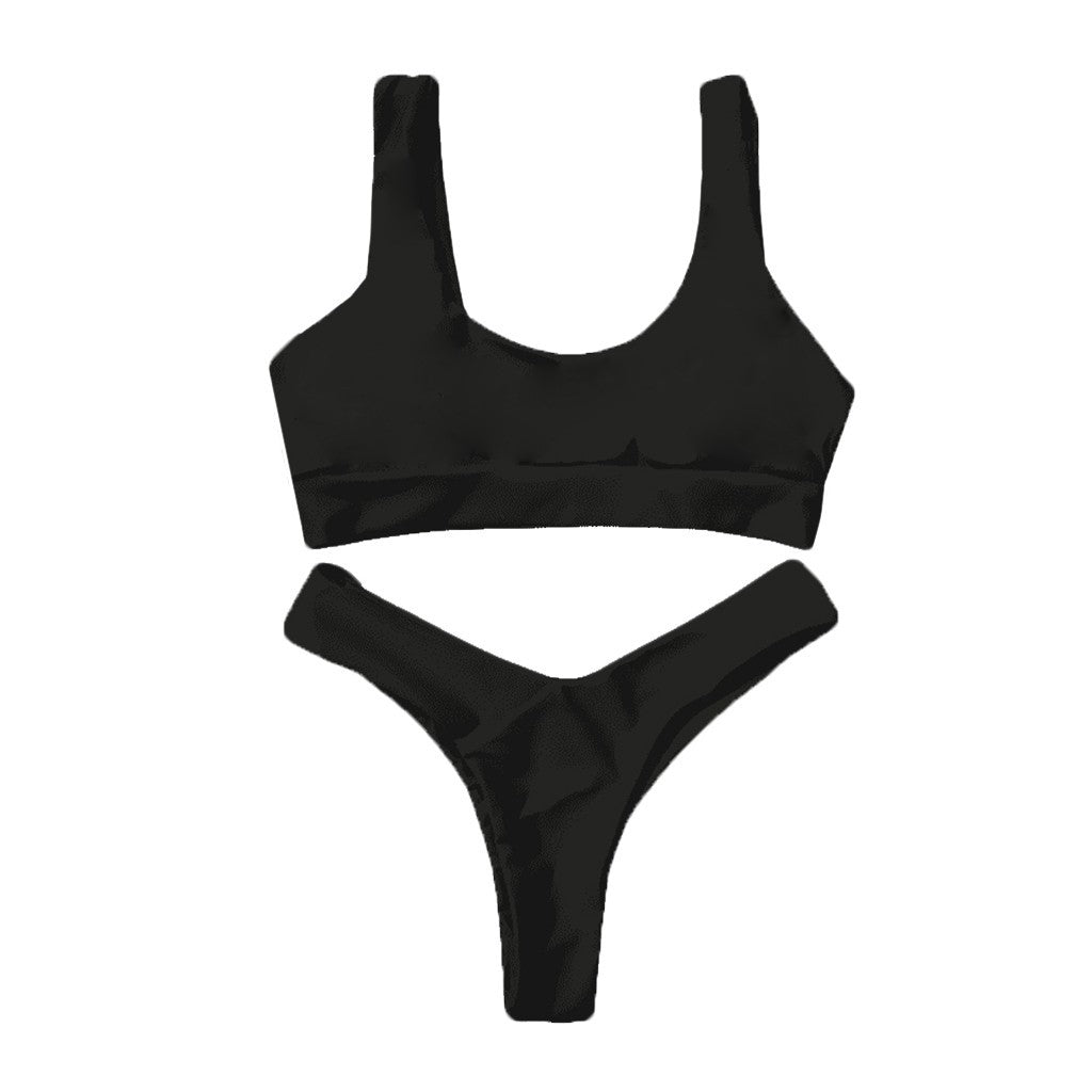 Women Sexy Solid Color Bikini Beach Swim Bathing Suits
