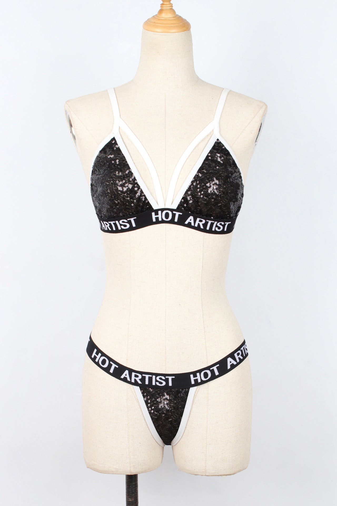 Sexy Women Fashion Sequin Lingerie Bikini Set
