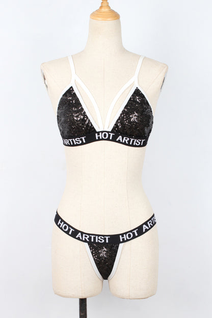 Sexy Women Fashion Sequin Lingerie Bikini Set