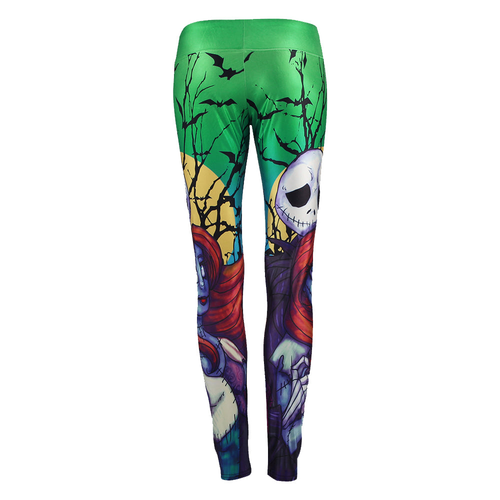 Sexy Halloween the Nightmare Christmas Cosplay Printed Leggings