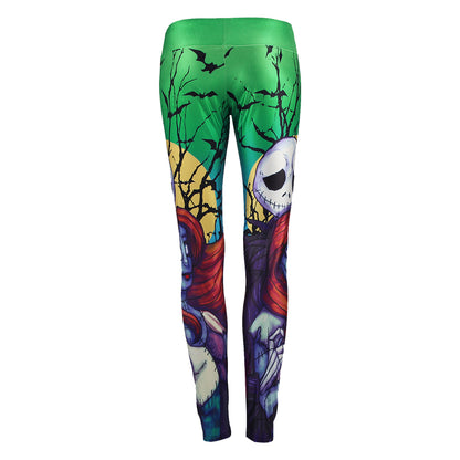 Sexy Halloween the Nightmare Christmas Cosplay Printed Leggings