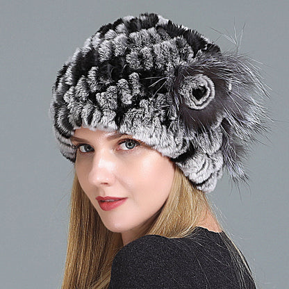 Women's Fashion Warm Fur Knitted Hats