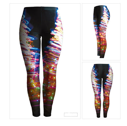 Women 3D Printed Christmas Pant Leggings
