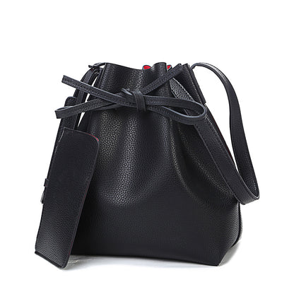 Women Fashion diagonal pumping bucket Handbag Bag