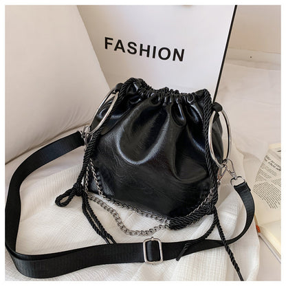 Women Pleated Fashionable Shoulder Party Handbag Bag