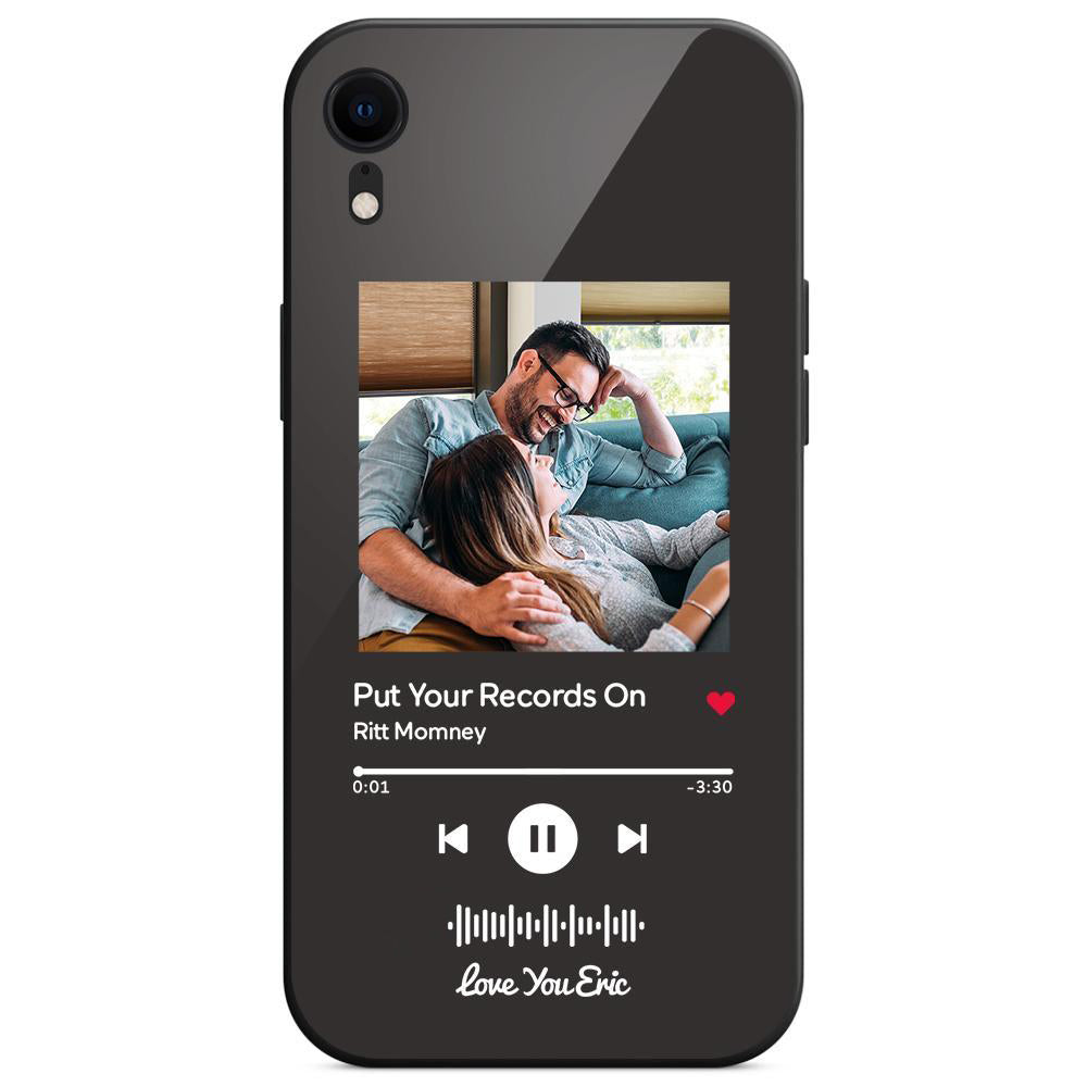 Custom Scannable Music Code Glass iPhone Cases w/ Pictures