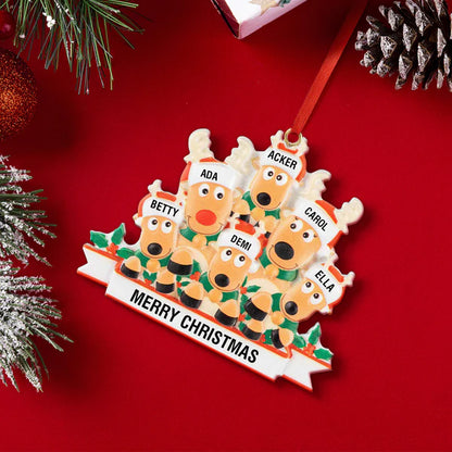 Personalized Name Reindeer Family Xmas Ornament Christmas Decoration Gifts