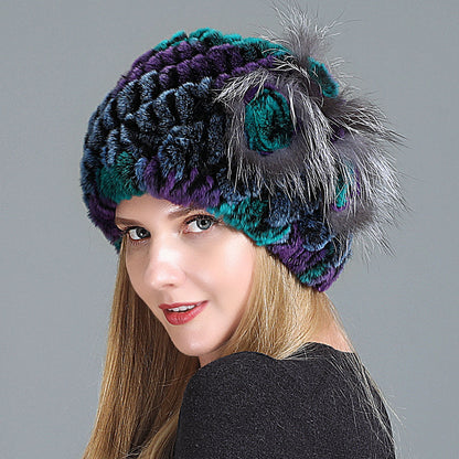 Women's Fashion Warm Fur Knitted Hats