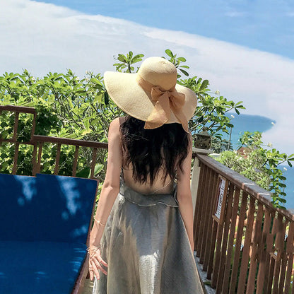 Women's Seaside Summer Vacation Foldable Sun Wide Brim Hat