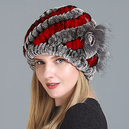 Women's Fashion Warm Fur Knitted Hats