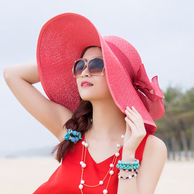 Women Fashion Large Foldable Rim Beach Hat