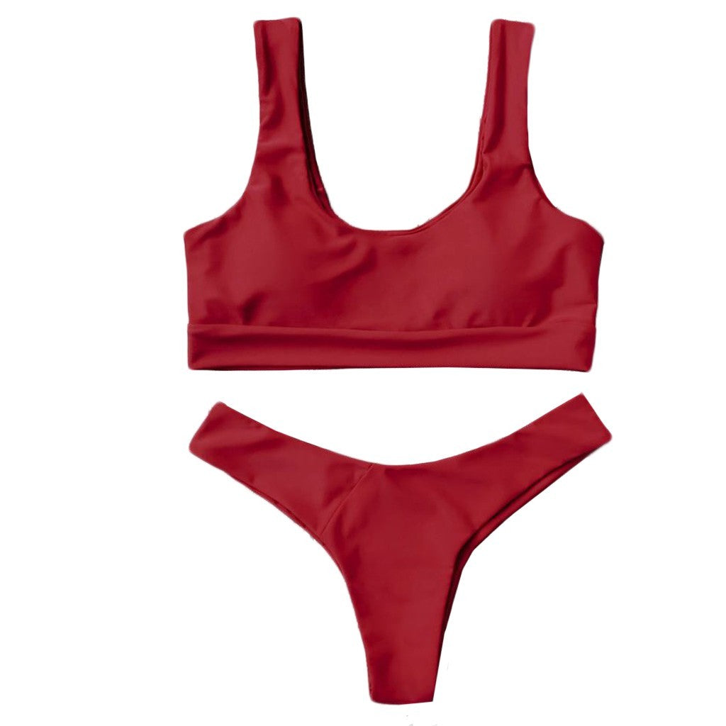 Women Sexy Solid Color Bikini Beach Swim Bathing Suits