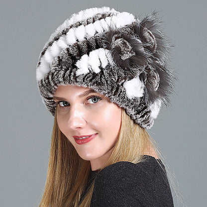 Women's Fashion Warm Fur Knitted Hats