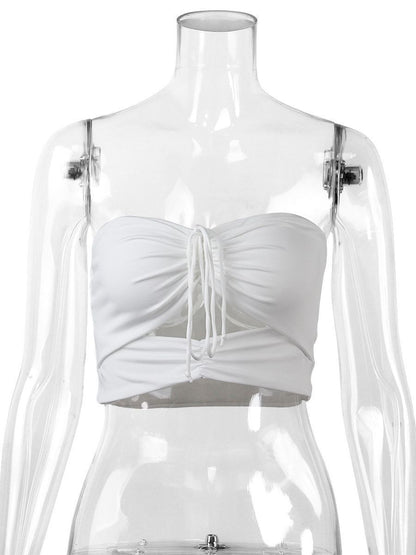 Women Boob Wrap Sexy Cutout Mini Party Crop Tops
