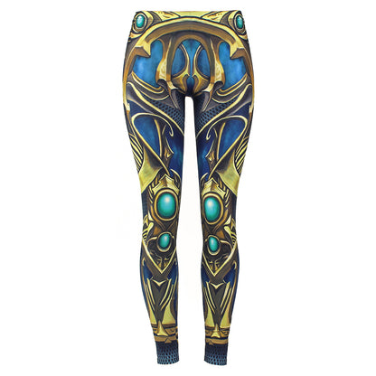 Women Armor Digital Print Sapphire Metal Plus Size Fitness Workout Pants Legging