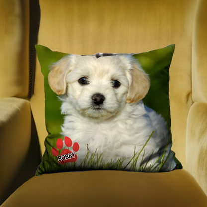 1 Single Print Dog Cat Lover - Pet's Face on A Personalized Pillow Gift Memory