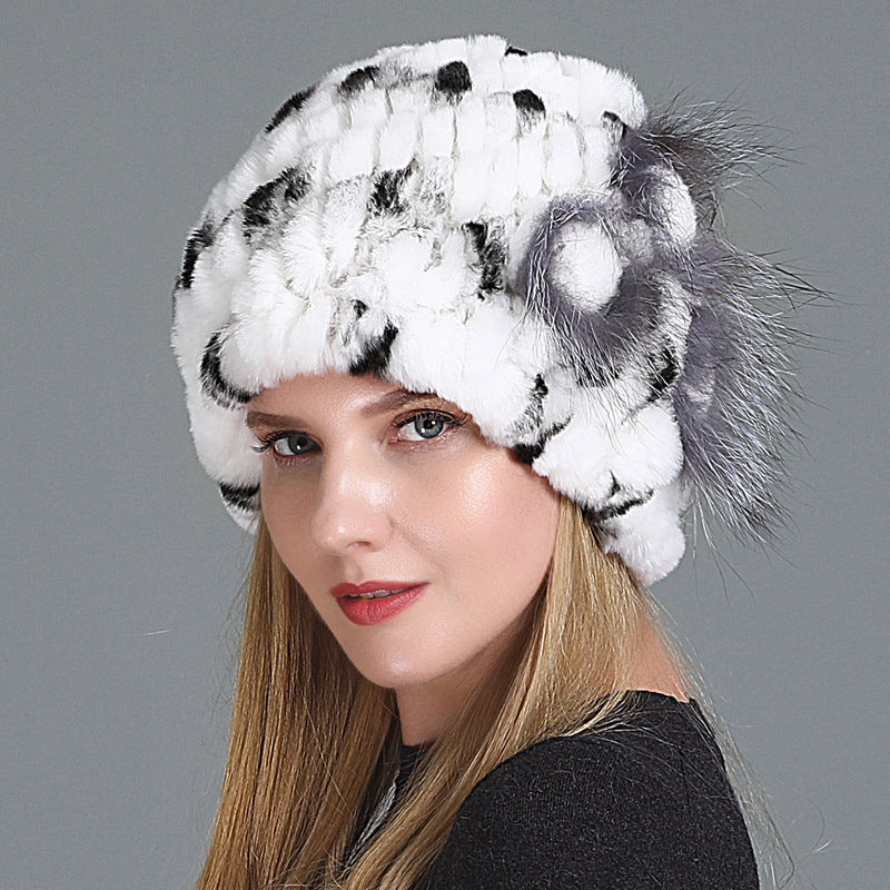 Women's Fashion Warm Fur Knitted Hats
