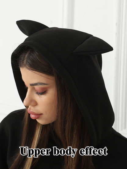 Women Fashionable Letter Printed Long Sleeved Hoodie Sweatshirt Jacket