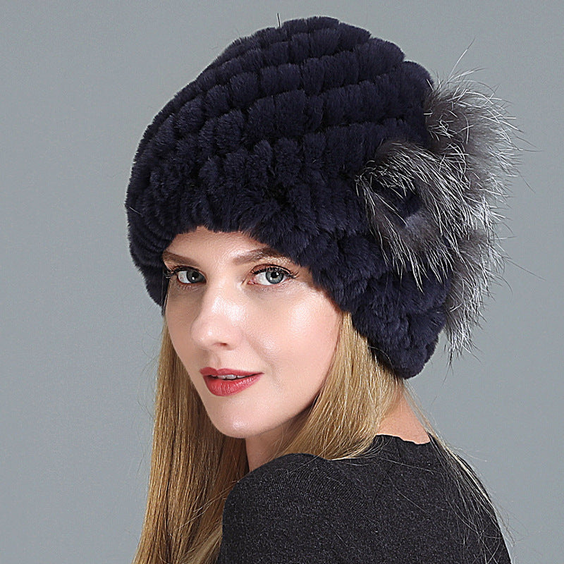 Women's Fashion Warm Fur Knitted Hats