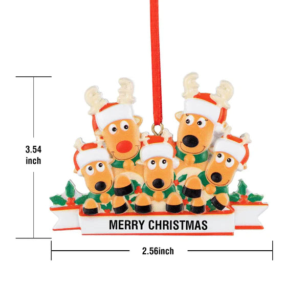 Personalized Name Reindeer Family Xmas Ornament Christmas Decoration Gifts