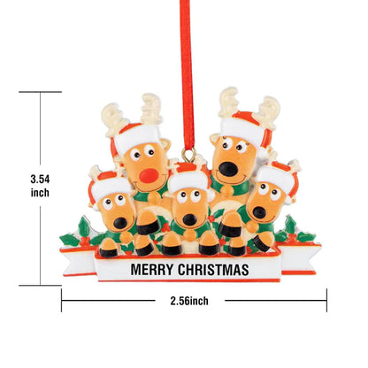 Personalized Name Reindeer Family Xmas Ornament Christmas Decoration Gifts