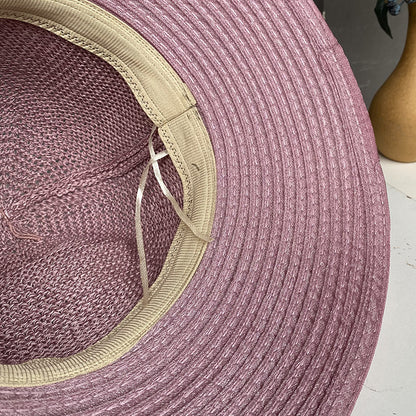 Women Sunscreen Splicing Wedding Travel Church Dress Sun Hat