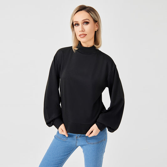 Women's Fashion Tops Plaid Pullover Sweatshirt