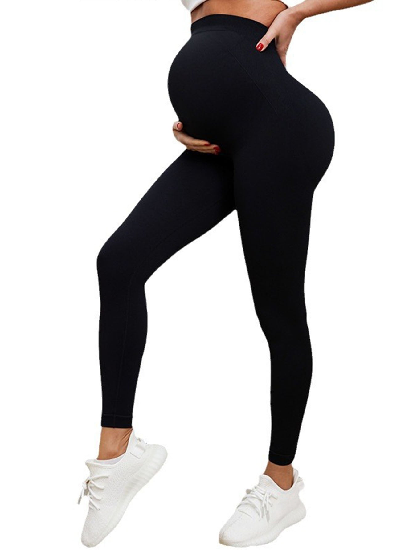 Women Maternity Over the Belly Pregnancy Sport Yoga Pants Workout Leggings