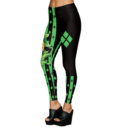 Women Halloween Party Clown Cosplay Printed 3D Digital Fitness Legging Pants