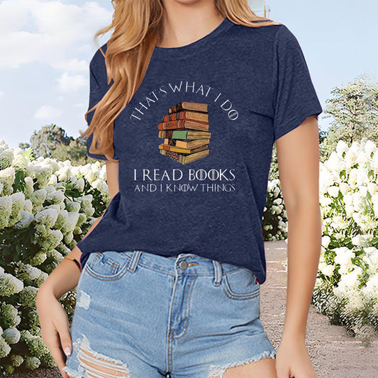 Thats What I Can Do I Read Books Women's Fashionable Short-Sleeve T-Shirt Tees Tops