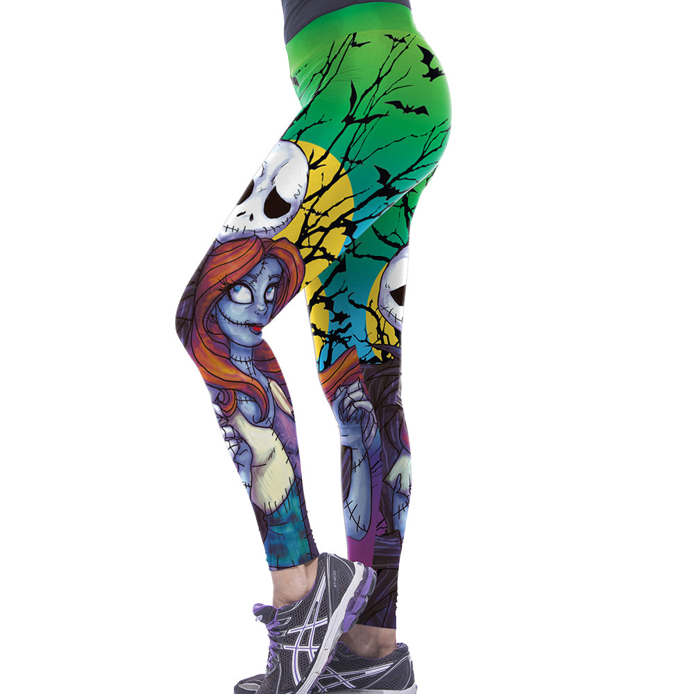 Sexy Halloween the Nightmare Christmas Cosplay Printed Leggings