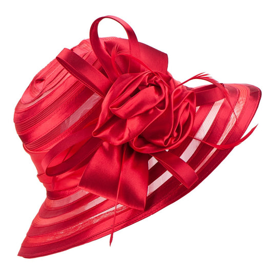 Women Fashion Crystal Organza Banquet Travel Dress Hat