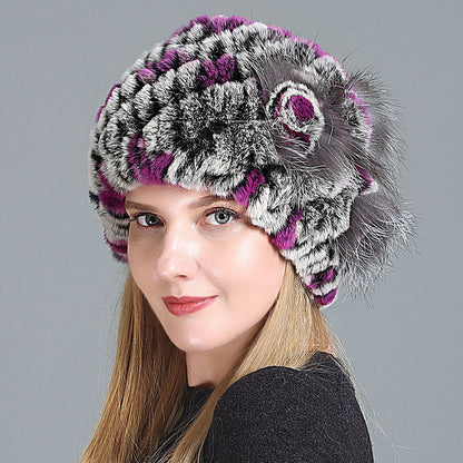 Women's Fashion Warm Fur Knitted Hats