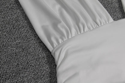 Sexy Deep V-Neck Halter Neck Strapless Back Pleated Party Dress