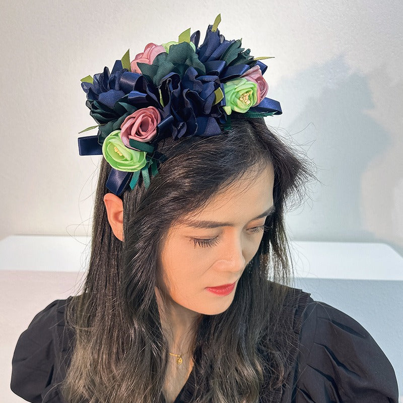 Women Fashion handmade fabric headband hair clip headwear