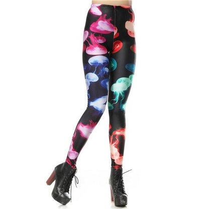 Sexy Colorful Jellyfish Printed Party Leggings Pants