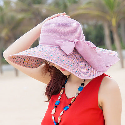 Women Fashion Large Foldable Rim Beach Hat