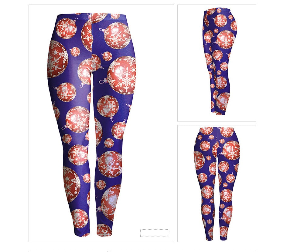 Women 3D Printed Christmas Pant Leggings