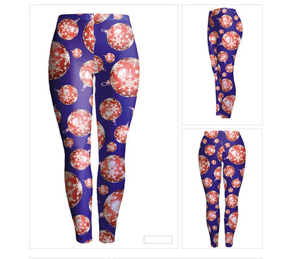 Women 3D Printed Christmas Pant Leggings