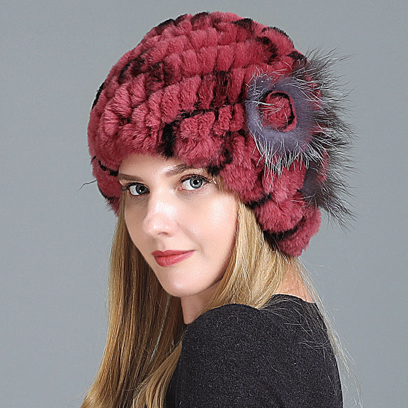 Women's Fashion Warm Fur Knitted Hats