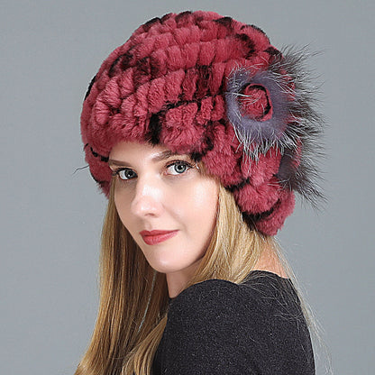 Women's Fashion Warm Fur Knitted Hats