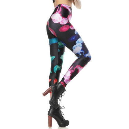 Sexy Colorful Jellyfish Printed Party Leggings Pants