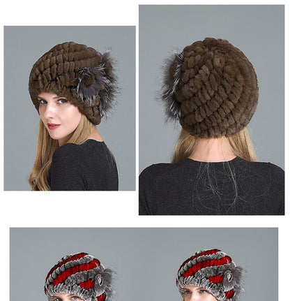 Women's Fashion Warm Fur Knitted Hats