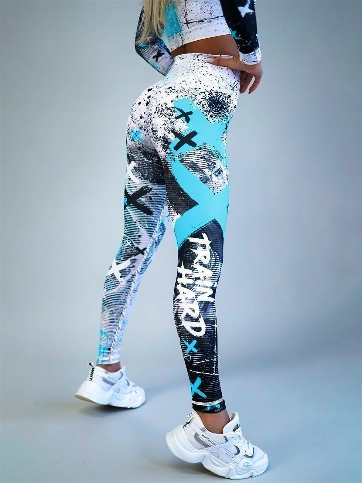 Sexy Printed Sports Fitness High Waist Tight Yoga Pants Leggings