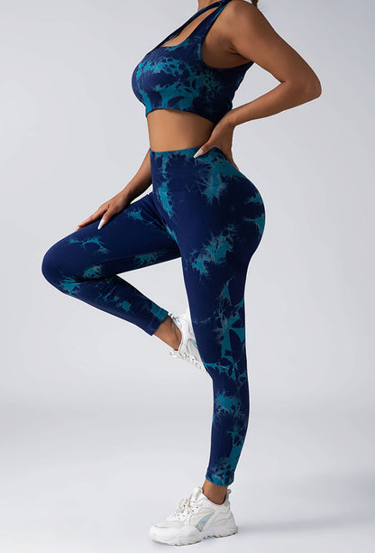 Women Scrunch Tie Dye Seamless Booty Gym Tights Leggings Butt Lifting High Waisted Yoga Pants -