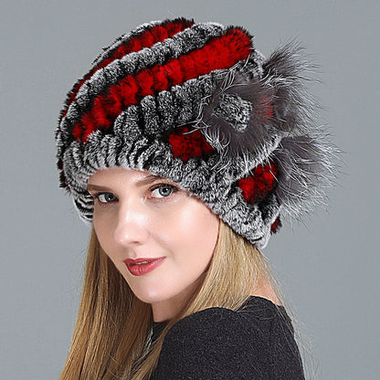 Women's Fashion Warm Fur Knitted Hats